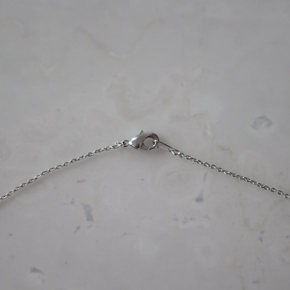 Silver necklace with square rod - Picture 3 of 5